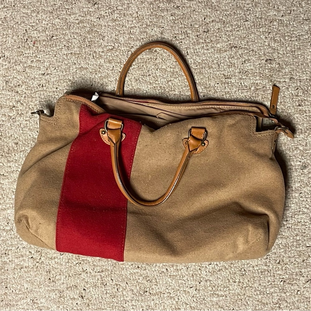 GAP Women’s Purse Bag Tan and Red Soft - Picture 5 of 10